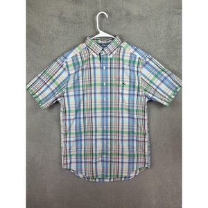 Vineyard Vines Shirt Mens Small Plaid Multicolor Classic Fit Tucker Short Sleeve